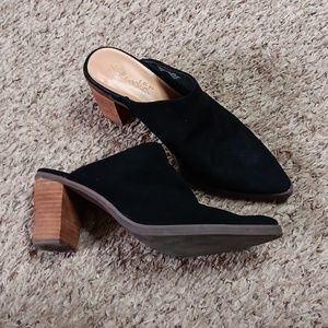 Splendid Roxana Black Suede Clog Size 8.5